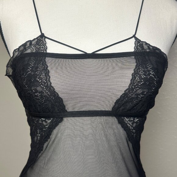 Zara Womens Black Sheer Lace Bodysuit With Adjustable Straps Size Small NWT - Picture 12 of 16